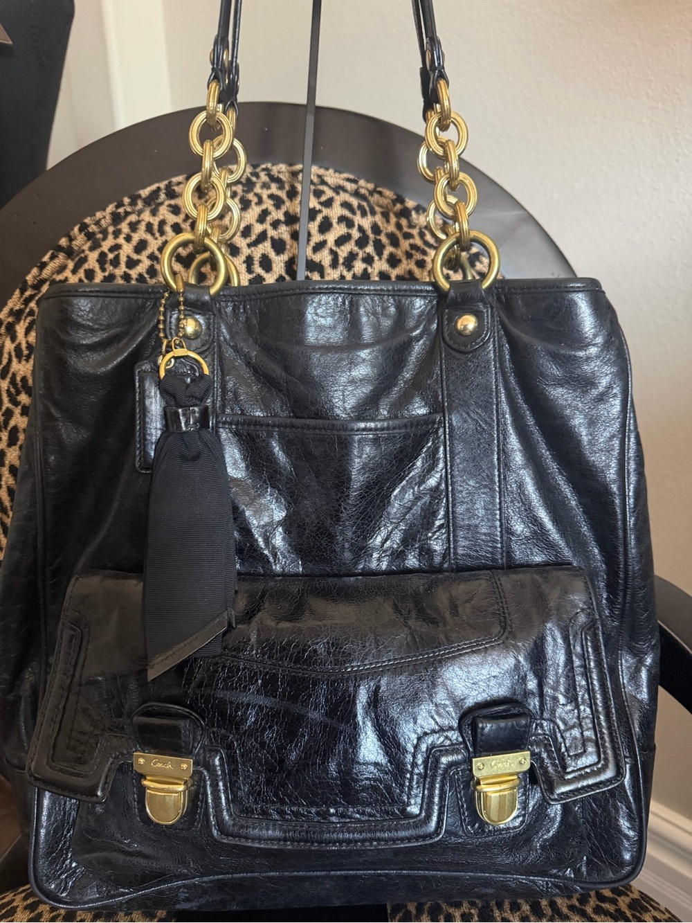 Y2K 🖤🖤 Coach Poppy Camelia Tote